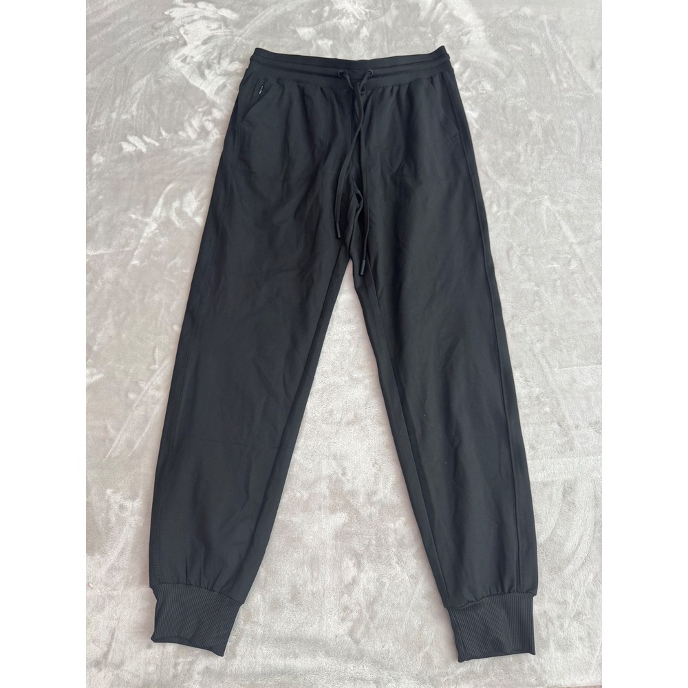 Rachel Zoe Womens Mid-Rise‎ Joggers Black Drawstring Zipper Pocket Small NEW